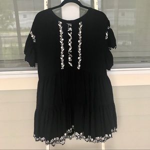Free People black babydoll dress